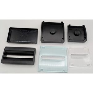3M Post-It Note Dispensers (3) 3x3, 4x4, 3x5 Black Weighted 1 Hand Use No Scoot